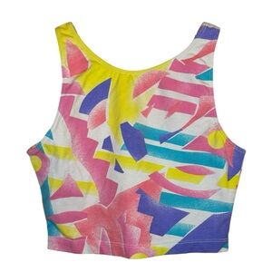 Vintage 80s Danskin Workout Dance Crop Top